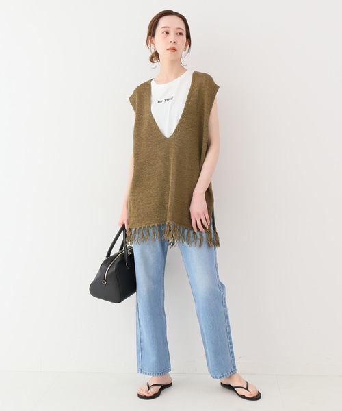 SLOBE IENAテープヤーンフリンジベスト