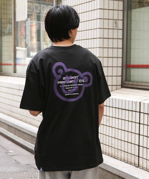 tシャツ 「UNISEX」ISTKUNST／BEAR＆SMILEY T　2275779 レディース メンズ UNISEX】ISTKUNST／BEAR&SMILEY T 2275779（Tシャツ/カットソー