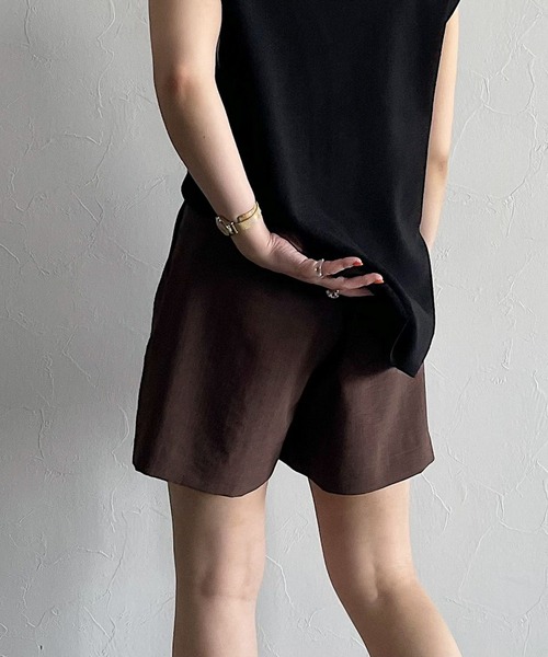 PAGEBOY（ページボーイ）の「リネンライクショートパンツ（その他パンツ・レディース・ブラック/ベージュ/ブラウン系その他・FREE）」の10枚目の写真