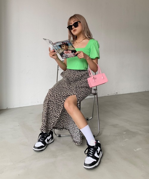 SHAGGIE（シャギー）の「スリット入りペンシルプリーツスカート（スカート・レディース・オレンジ/ブラック/ブラウン/ホワイト・FREE）」の21枚目の写真