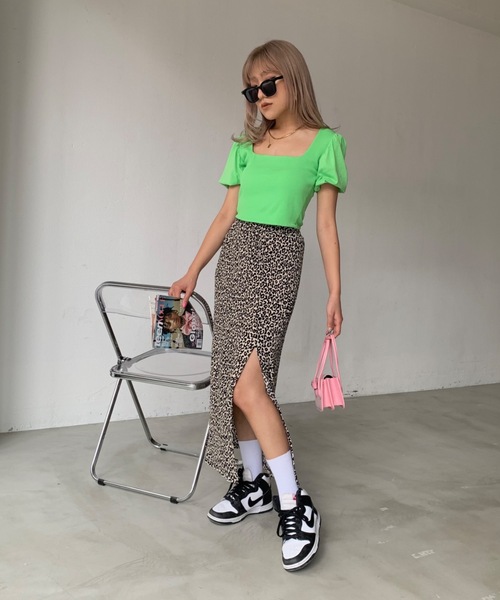 SHAGGIE（シャギー）の「スリット入りペンシルプリーツスカート（スカート・レディース・オレンジ/ブラック/ブラウン/ホワイト・FREE）」の20枚目の写真