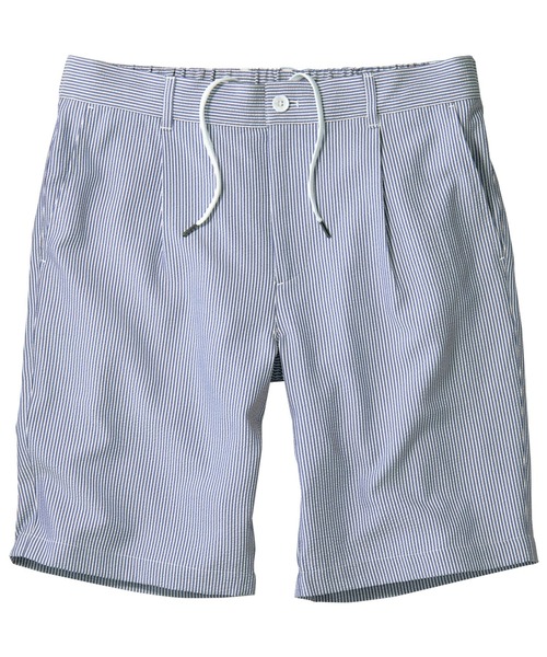 SPENDY'S Store（スペンディーズストア）の「ＣＯＯＬＭＡＸ（Ｒ）シアサッカーハーフパンツ（その他パンツ・メンズ・ネイビー/サックスブルー・LL/M/L）」の11枚目の写真