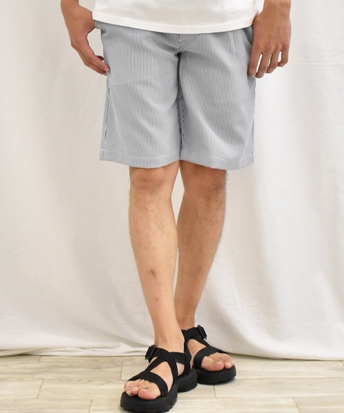 SPENDY'S Store（スペンディーズストア）の「ＣＯＯＬＭＡＸ（Ｒ）シアサッカーハーフパンツ（その他パンツ・メンズ・ネイビー/サックスブルー・LL/M/L）」の3枚目の写真