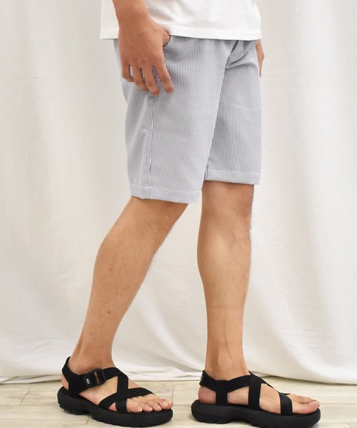 SPENDY'S Store（スペンディーズストア）の「ＣＯＯＬＭＡＸ（Ｒ）シアサッカーハーフパンツ（その他パンツ・メンズ・ネイビー/サックスブルー・LL/M/L）」の4枚目の写真