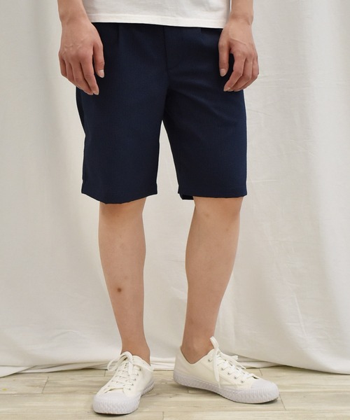 SPENDY'S Store（スペンディーズストア）の「ＣＯＯＬＭＡＸ（Ｒ）シアサッカーハーフパンツ（その他パンツ・メンズ・ネイビー/サックスブルー・LL/M/L）」の15枚目の写真