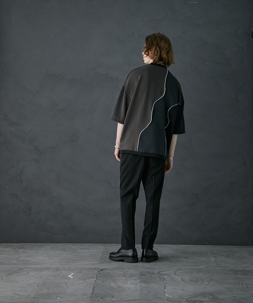 PUBLIC TOKYO（パブリックトウキョウ）の「メローダンボールキリカエTEE（Tシャツ/カットソー・メンズ・ベージュ/ダークグレー/パープル・2/1）」の20枚目の写真