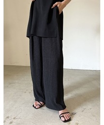 Re:EDIT | 楊柳プリーツウエストタックストレートパンツ(その他パンツ)