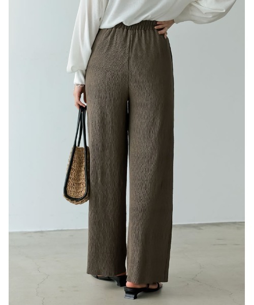 Re:EDIT（リエディ）の「楊柳プリーツウエストタックストレートパンツ（その他パンツ・レディース・オレンジ/ブルー/グレー系その他/アイボリー/ブラック/イエロー/グリーン・SHORT/MEDIUM/TALL/LARGE）」の12枚目の写真