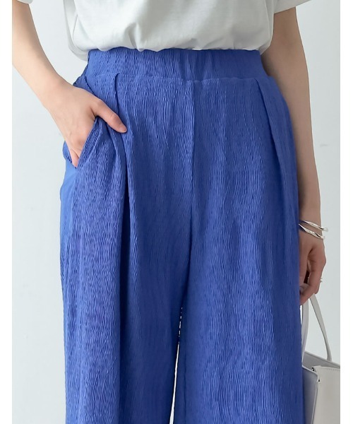 Re:EDIT（リエディ）の「楊柳プリーツウエストタックストレートパンツ（その他パンツ・レディース・オレンジ/ブルー/グレー系その他/アイボリー/ブラック/イエロー/グリーン・SHORT/MEDIUM/TALL/LARGE）」の15枚目の写真