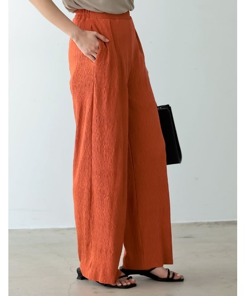 Re:EDIT（リエディ）の「楊柳プリーツウエストタックストレートパンツ（その他パンツ・レディース・オレンジ/ブルー/グレー系その他/アイボリー/ブラック/イエロー/グリーン・SHORT/MEDIUM/TALL/LARGE）」の18枚目の写真