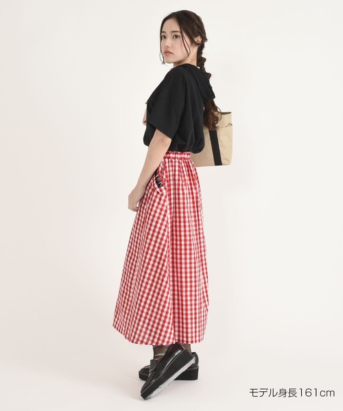 新作　MARY QUANT レトロロゴ アップリケ ブルゾン　ギンガムチェック 新作 MARY QUANT レトロロゴ アップリケ ブルゾン ギンガムチェック