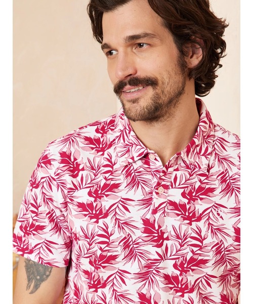 BANANA REPUBLIC FACTORY STORE（バナナリパブリック ファクトリーストア）の「BANANA REPUBLIC FACTORY STORE　　フローラルピケポロ（ポロシャツ・メンズ・ホワイト/ブラック/ネイビー/ピンク・M/S/XL/L）」の7枚目の写真