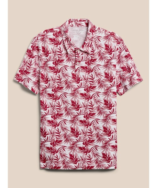 BANANA REPUBLIC FACTORY STORE（バナナリパブリック ファクトリーストア）の「BANANA REPUBLIC FACTORY STORE　　フローラルピケポロ（ポロシャツ・メンズ・ホワイト/ブラック/ネイビー/ピンク・M/S/XL/L）」の8枚目の写真