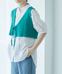 AMERICAN HOLIC | SET シャツチュニック＋ニットベスト(シャツ/ブラウス)