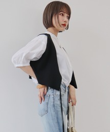 AMERICAN HOLIC | SET シャツチュニック＋ニットベスト(シャツ/ブラウス)