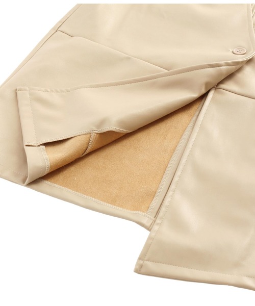 Settimissimo（セッティミッシモ）の「フェイクレザー切替ジレ（ベスト・レディース・ベージュ/ブラック・FREE）」の12枚目の写真