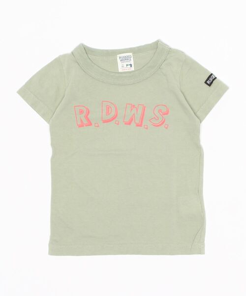 RUGGEDWORKS(ラゲッドワークス)の「《made in Japan》 RUGGEDWORKSロゴ半袖TEE(Tシャツ/カットソー・キッズ・ライトグリーン/チャコール・150/140/130/110/90/100/120)」の2枚目の写真