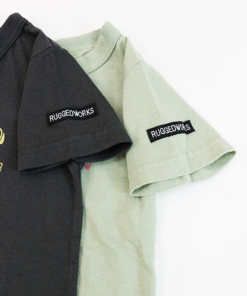 RUGGEDWORKS(ラゲッドワークス)の「《made in Japan》 RUGGEDWORKSロゴ半袖TEE(Tシャツ/カットソー・キッズ・ライトグリーン/チャコール・150/140/130/110/90/100/120)」の7枚目の写真