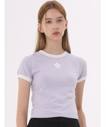 A'GEM/9 × .kom『ODD STUDIO/オッドスタジオ』DAISY PETAL T-SHIRT/デイジーペタル リンガー 半袖Tシャツ