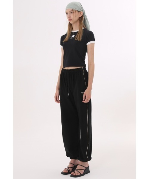 ODD STUDIO（オッドスタジオ）の「A'GEM/9 × .kom『ODD STUDIO/オッドスタジオ』DAISY PETAL T-SHIRT/デイジーペタル リンガー 半袖Tシャツ（Tシャツ/カットソー・レディース・ブラック/ライトパープル・FREE）」の8枚目の写真