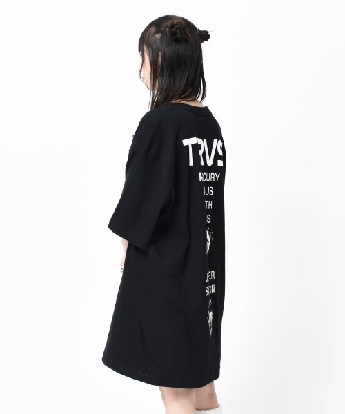 TRAVAS TOKYO（トラバス トウキョウ）の「『TRAVAS TOKYO/トラバス トーキョー』Spacesuit Bear BIG Tee/宇宙服くまプリント 半袖Tシャツ（Tシャツ/カットソー・レディース・ホワイト/ブラック・FREE）」の4枚目の写真