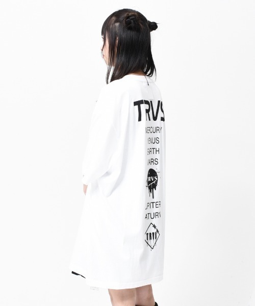 TRAVAS TOKYO（トラバス トウキョウ）の「『TRAVAS TOKYO/トラバス トーキョー』Spacesuit Bear BIG Tee/宇宙服くまプリント 半袖Tシャツ（Tシャツ/カットソー・レディース・ホワイト/ブラック・FREE）」の7枚目の写真