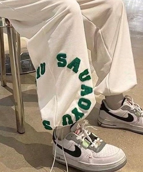 BASQUE magenta（バスクマゼンタ）の「サガラ刺繍ワイドイージートラックパンツ（その他パンツ・メンズ・ホワイト/ブラック・FREE）」の10枚目の写真