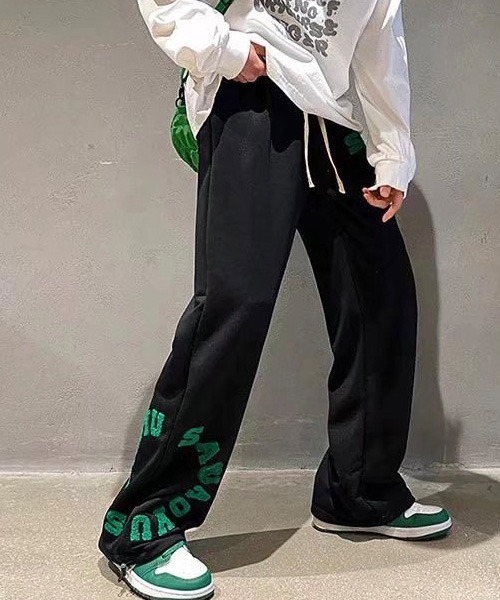 BASQUE magenta（バスクマゼンタ）の「サガラ刺繍ワイドイージートラックパンツ（その他パンツ・メンズ・ホワイト/ブラック・FREE）」の15枚目の写真