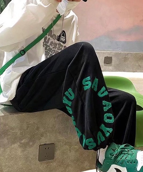 BASQUE magenta（バスクマゼンタ）の「サガラ刺繍ワイドイージートラックパンツ（その他パンツ・メンズ・ホワイト/ブラック・FREE）」の18枚目の写真