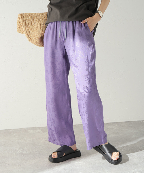 【SARA MALLIKA/サラマリカ】RAYON PAISLEY JQD EASY PANTS：パンツ