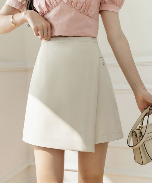 ibeul_（イベール）の「ラップデザインミニスカート（スカート・レディース・ブラック/ライム/ホワイト・L/M/S）」の2枚目の写真