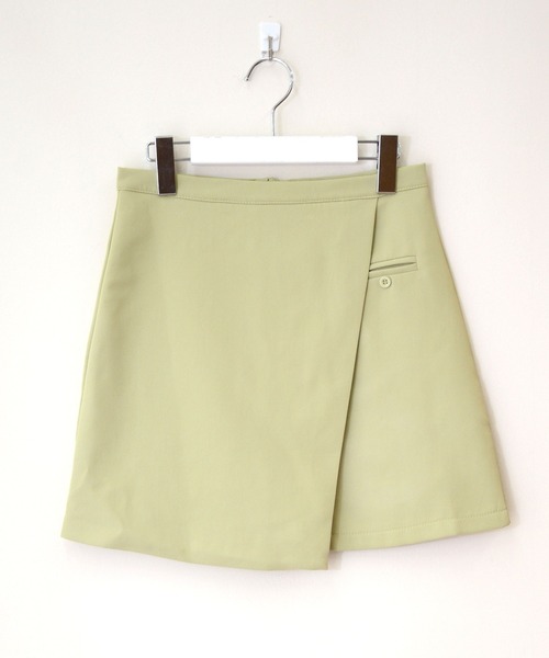 ibeul_（イベール）の「ラップデザインミニスカート（スカート・レディース・ブラック/ライム/ホワイト・L/M/S）」の5枚目の写真