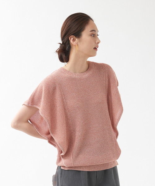 qualite（カリテ）の「フレアードライニットプルオーバー（ニット/セーター・レディース・ライトブルー/エンジ/ブラウン・フリー）」の3枚目の写真