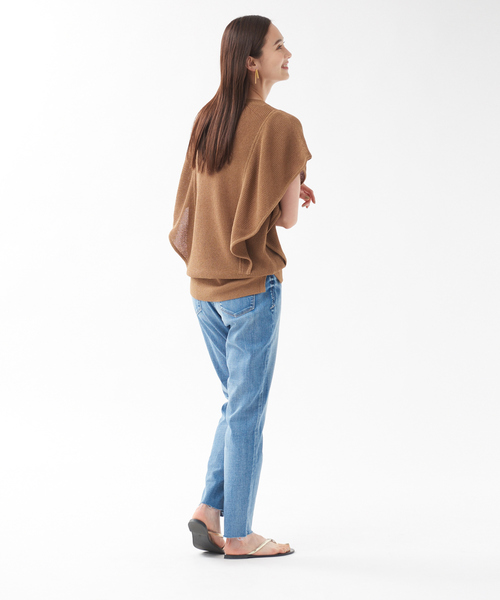 qualite（カリテ）の「フレアードライニットプルオーバー（ニット/セーター・レディース・ライトブルー/エンジ/ブラウン・フリー）」の5枚目の写真