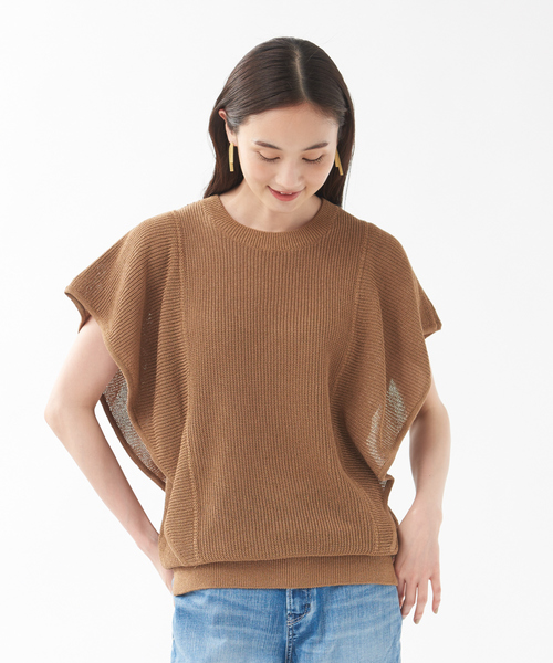 qualite（カリテ）の「フレアードライニットプルオーバー（ニット/セーター・レディース・ライトブルー/エンジ/ブラウン・フリー）」の15枚目の写真