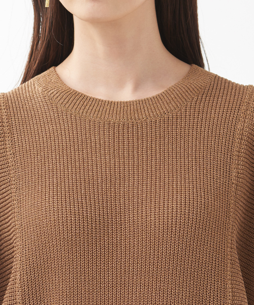 qualite（カリテ）の「フレアードライニットプルオーバー（ニット/セーター・レディース・ライトブルー/エンジ/ブラウン・フリー）」の18枚目の写真