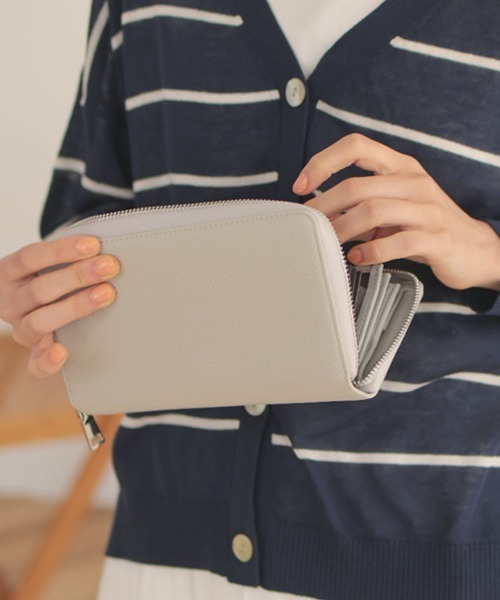 DONOBAN(ドノバン)の「コインスルー財布(財布・レディース・ブラック/ダークブラウン/ライトグレー/ライトイエロー/キャメル/グレー系その他/モスグリーン/ピンク/ローズ/オレンジ/ベージュ/ブルー/ピンク系その他/ブルー系その他/マスタード・-)」の1枚目の写真