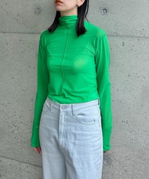 シアーハイネックメロウトップス