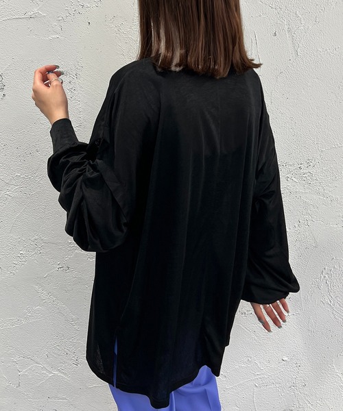 apres jour mignon（アプレジュールミニョン）の「2WAYスリーブトップス【ZOZOTOWN限定アイテム】（Tシャツ/カットソー・レディース・オレンジ/グリーン/ブラック/オフホワイト/ピンク・フリー/X-LARGE）」の14枚目の写真