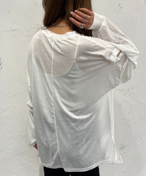 apres jour mignon（アプレジュールミニョン）の「2WAYスリーブトップス【ZOZOTOWN限定アイテム】（Tシャツ/カットソー・レディース・オレンジ/グリーン/ブラック/オフホワイト/ピンク・フリー/X-LARGE）」の8枚目の写真