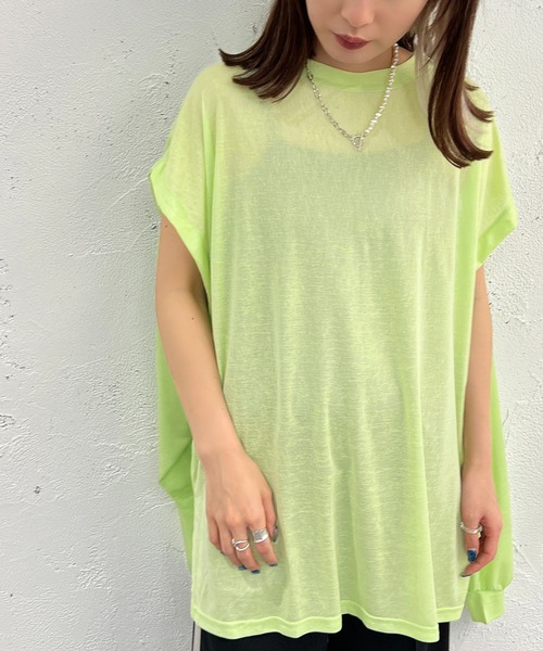 apres jour mignon（アプレジュールミニョン）の「2WAYスリーブトップス【ZOZOTOWN限定アイテム】（Tシャツ/カットソー・レディース・オレンジ/グリーン/ブラック/オフホワイト/ピンク・フリー/X-LARGE）」の18枚目の写真