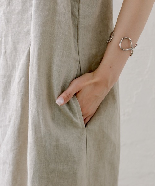 PUAL CE CIN（ピュアルセシン）の「麻キャンバス2WAYサロペット（サロペット/オーバーオール・レディース・ブラック/ナチュラル・FREE）」の20枚目の写真