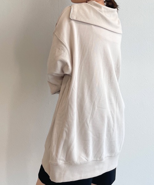 w closet(ダブルクローゼット)の「スウェット衿付きハーフZIPプルオーバー(スウェット・レディース・オフホワイト・FREE)」の18枚目の写真