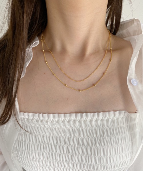 CLEA（クレア）の「二連チェーンネックレス（ネックレス・レディース・シルバー/ゴールド・FREE）」の7枚目の写真