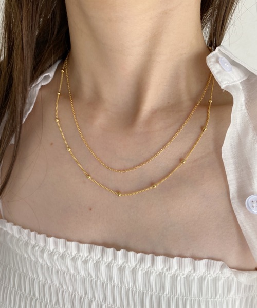 CLEA（クレア）の「二連チェーンネックレス（ネックレス・レディース・シルバー/ゴールド・FREE）」の10枚目の写真