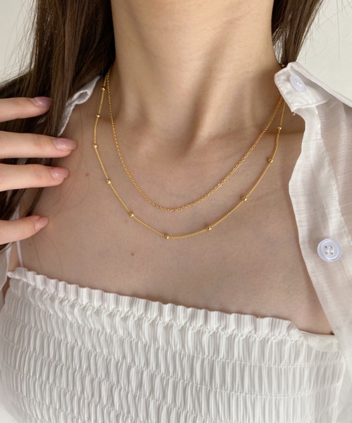 CLEA（クレア）の「二連チェーンネックレス（ネックレス・レディース・シルバー/ゴールド・FREE）」の8枚目の写真