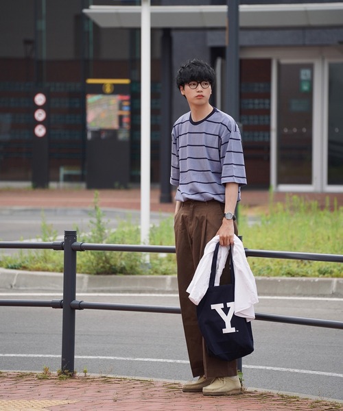 COURO（コウロ）の「YALE Logo Tote Bag ロゴプリントトートバッグ（トートバッグ・レディース・アイボリー/グレー系/スミクロ/グレー/キナリ/ネイビー・FREE）」の19枚目の写真