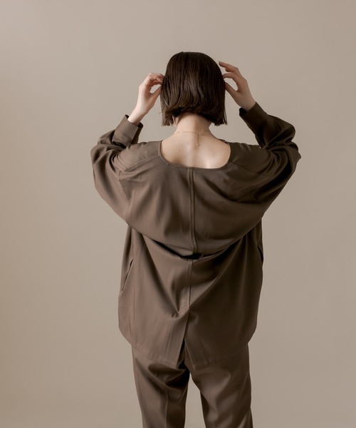 mline（エムライン）の「[mline] セットUPシャツジャケット（シャツ/ブラウス・レディース・グレー/グリーン/オリーブ・FREE）」の7枚目の写真