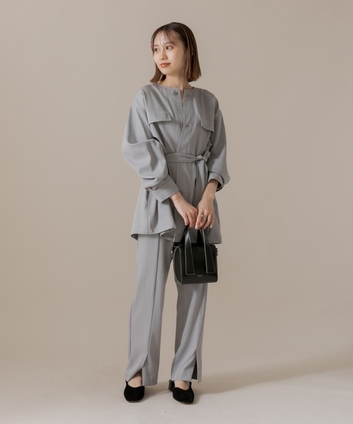 mline（エムライン）の「[mline] セットUPシャツジャケット（シャツ/ブラウス・レディース・グレー/グリーン/オリーブ・FREE）」の12枚目の写真