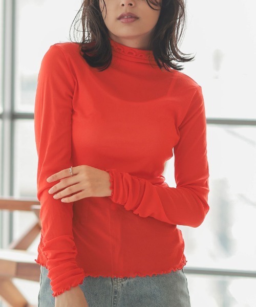 DONOBAN（ドノバン）の「ハイネックメロウシアートップス（その他トップス・レディース・ブラック/レッド/ピンク/ライム/ブルー/グリーン/アイボリー・F）」の14枚目の写真